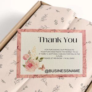 Floral You Card for Small Business and Online Boutique